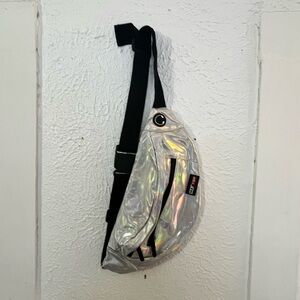 Iridescent Belt Bag with Black Strap